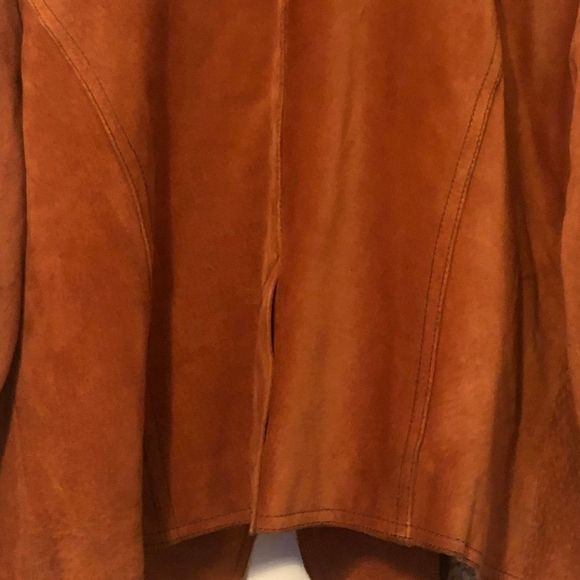 Wilson's leather rust orange suede blazer jacket - Picture 4 of 5